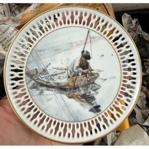 Bing & Grøndahl Fiskeri & Fishing the Art of Carl Larsson Small Decorative Plate